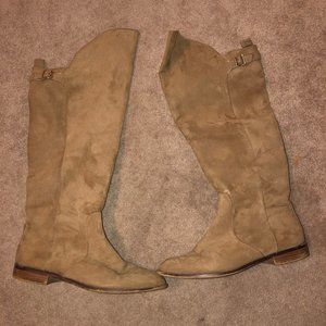 Zara Tan Suede Boots - Size 7.5